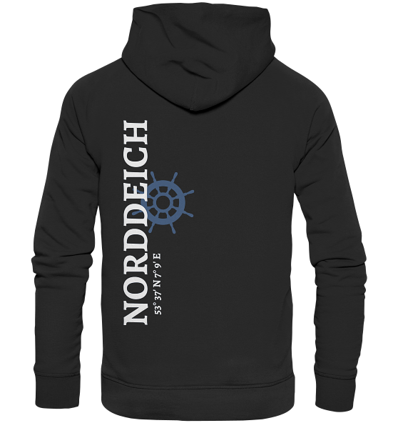 Norddeich Hoodie mit Koordinaten - Organic Unisex Hoodie