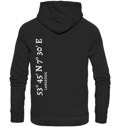 Langeoog Hoodie mit Koordinaten - Organic Hoodie