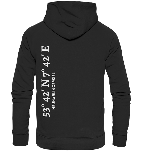 Neuharlingersiel Hoodie mit Koordinaten - Organic Hoodie