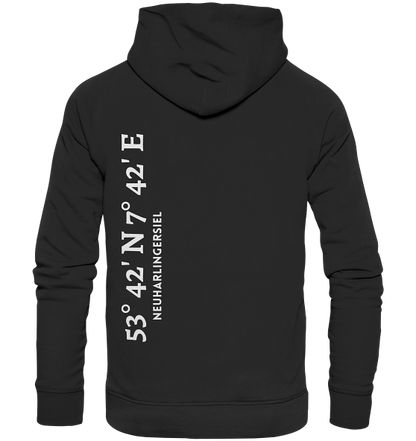 Neuharlingersiel Hoodie mit Koordinaten - Organic Hoodie