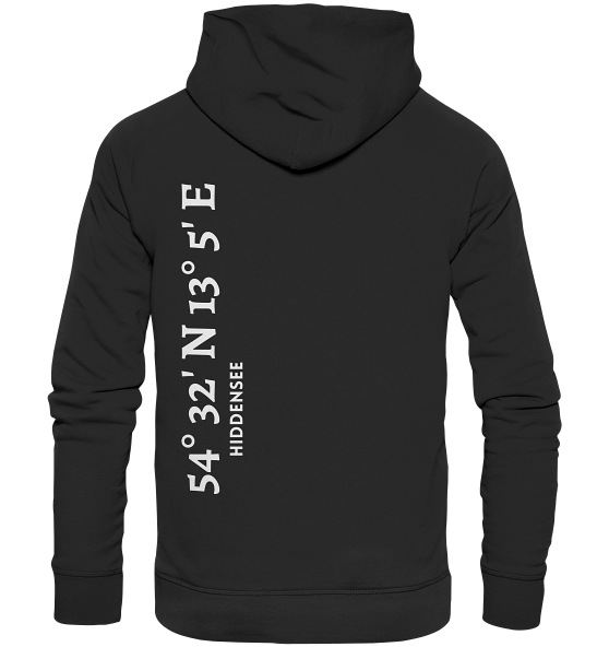 Hiddensee Koordinaten - Organic Basic Hoodie unisex, adult - MEERcoordinates