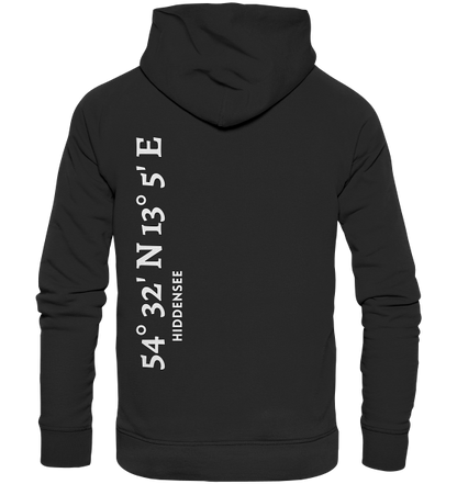 Hiddensee Koordinaten - Organic Basic Hoodie unisex, adult - MEERcoordinates
