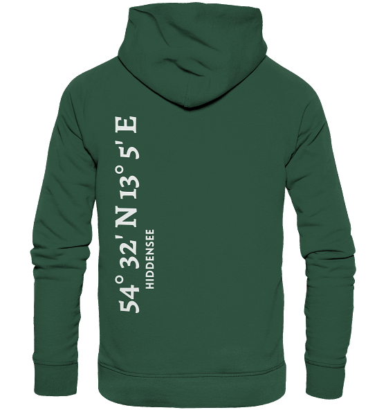 Hiddensee Hoodie mit Koordinaten - Organic Koordinaten Hoodie - MEERcoordinates