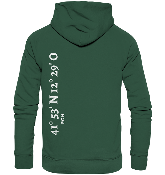 Rom Hoodie mit Koordinaten - Organic Hoodie
