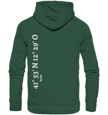 Rom Hoodie mit Koordinaten - Organic Hoodie