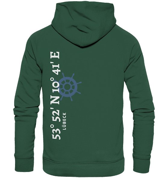 Lübeck Koordinaten - Organic Basic Hoodie - MEERcoordinates