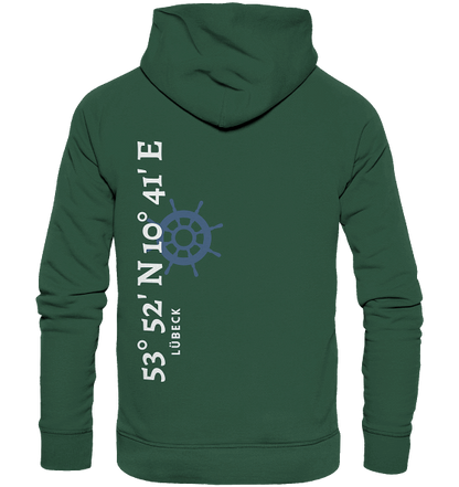Lübeck Koordinaten - Organic Basic Hoodie - MEERcoordinates