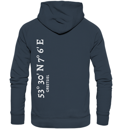 Greetsiel Hoodie mit Koordinaten - Organic Unisex Hoodie