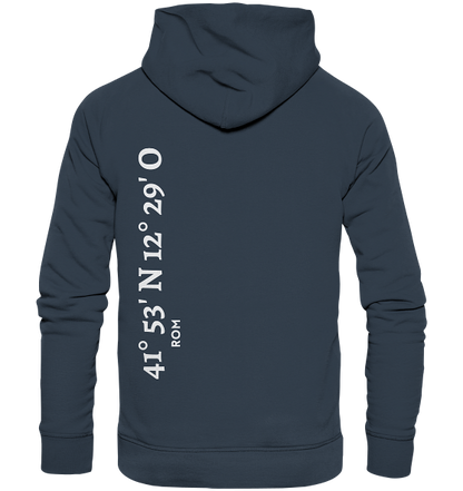 Rom Hoodie mit Koordinaten - Organic Hoodie