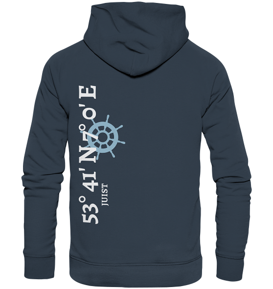 Juist Hoodie mit Koordinaten, Juist Andenken - Organic Koordinaten Hoodie von Meercoordinates