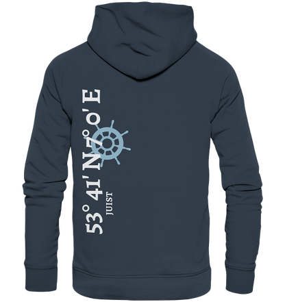 Juist Hoodie mit Koordinaten, Juist Andenken - Organic Koordinaten Hoodie von Meercoordinates