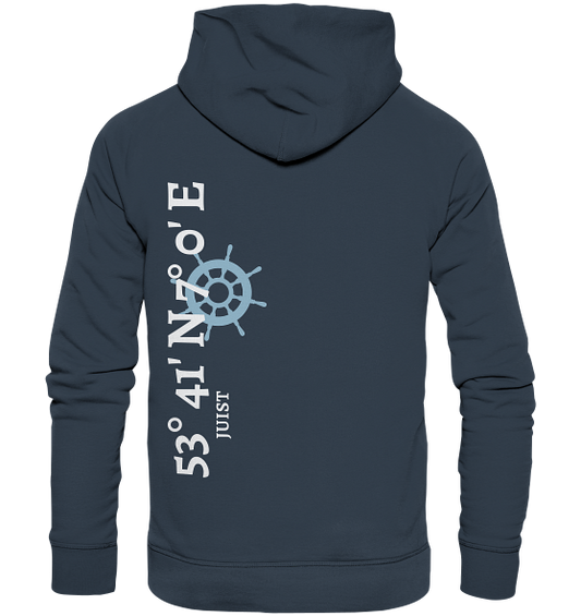 Juist Hoodie mit Koordinaten, Juist Andenken - Organic Koordinaten Hoodie von Meercoordinates