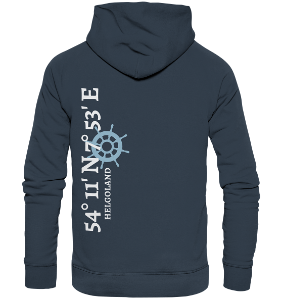 Helgoland Hoodie mit Koordinaten - Organic Hoodie von Meercoordinates