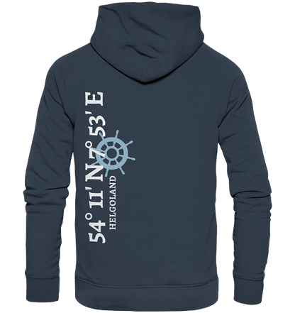 Helgoland Hoodie mit Koordinaten - Organic Hoodie von Meercoordinates