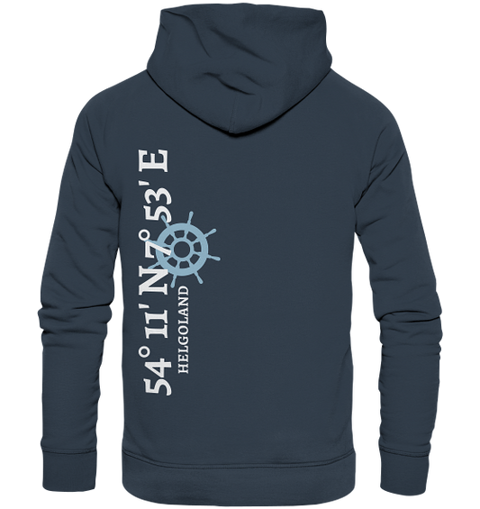 Helgoland Hoodie mit Koordinaten - Organic Hoodie von Meercoordinates