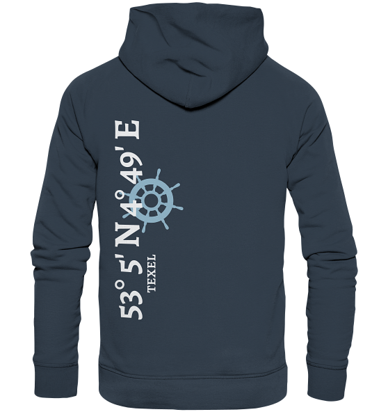 Texel Hoodie mit Koordinaten, Texel Andenken - Organic Koordinaten Hoodie