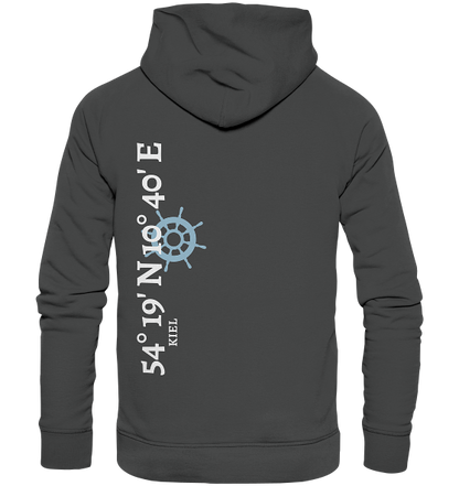 Kiel Hoodie mit Koordinaten - Organic Hoodie