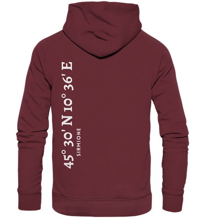 Sirmione Hoodie mit Koordinaten - Organic Hoodie