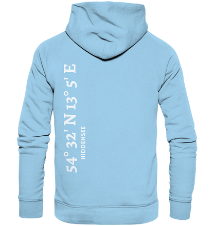 Hiddensee Hoodie mit Koordinaten - Organic Unisex Hoodie