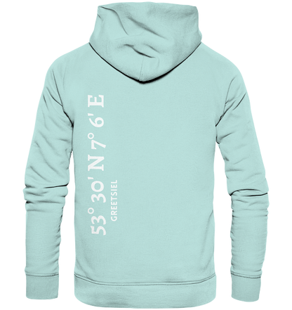 Greetsiel Hoodie mit Koordinaten - Organic Unisex Hoodie
