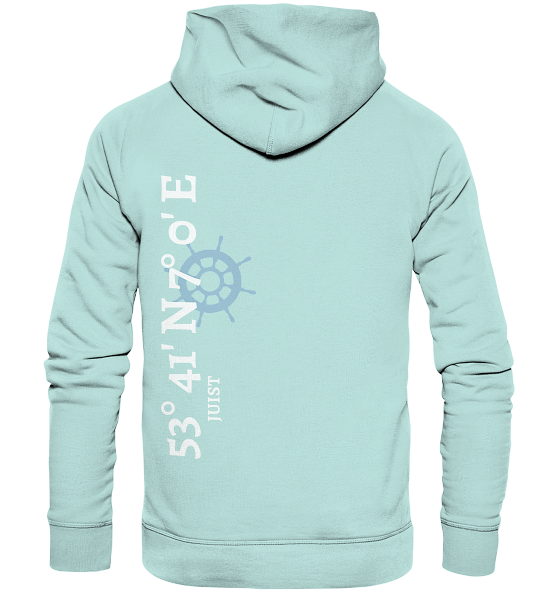 Juist Hoodie mit Koordinaten - Organic Hoodie
