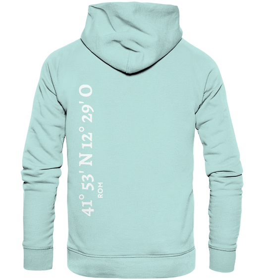 Rom Hoodie mit Koordinaten - Organic Koordinaten Hoodie von Meercoordinates