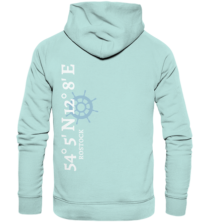 Rostock Hoodie mit Koordinaten - Organic Hoodie