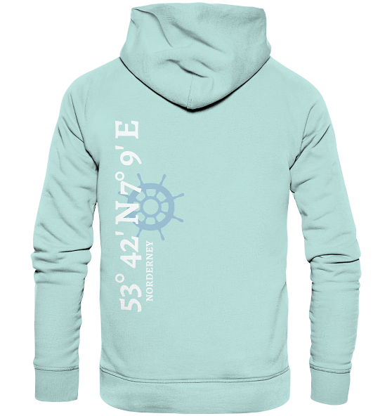 Norderney Hoodie mit Koordinaten - Organic Hoodie