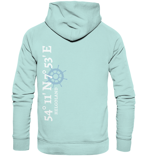 Helgoland Hoodie mit Koordinaten - Organic Hoodie