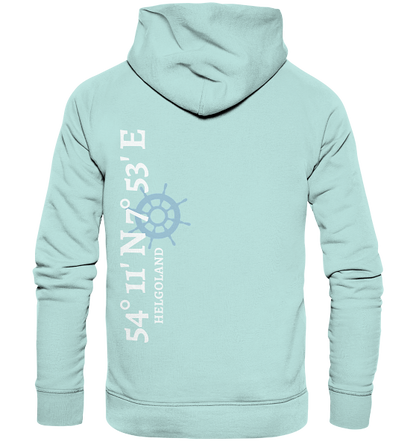 Helgoland Hoodie mit Koordinaten - Organic Hoodie