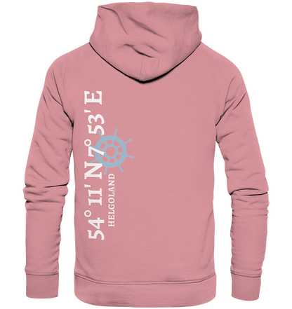 Helgoland Hoodie mit Koordinaten - Organic Hoodie