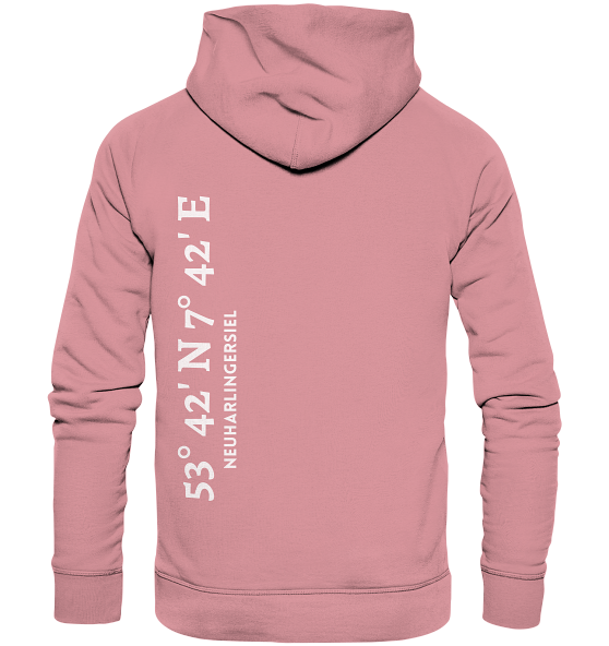 Neuharlingersiel Hoodie mit Koordinaten - Organic Hoodie