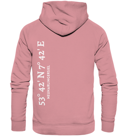 Neuharlingersiel Hoodie mit Koordinaten - Organic Hoodie