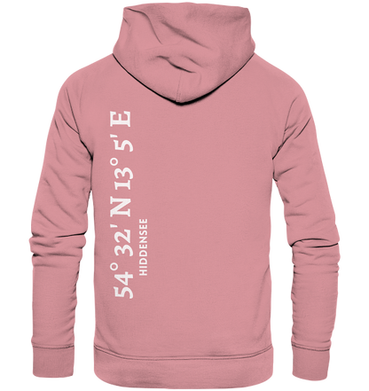 Hiddensee Hoodie mit Koordinaten - Organic Unisex Hoodie