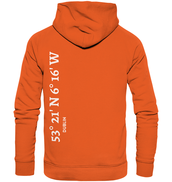 Dublin Hoodie mit Koordinaten - Organic Hoodie