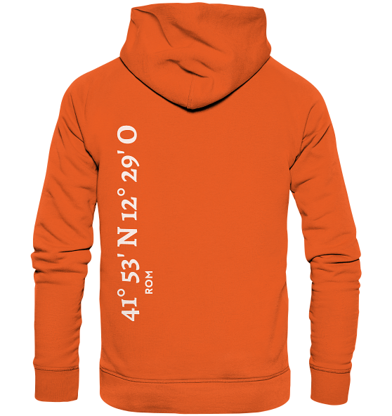 Rom Hoodie mit Koordinaten - Organic Hoodie