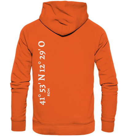 Rom Hoodie mit Koordinaten - Organic Hoodie