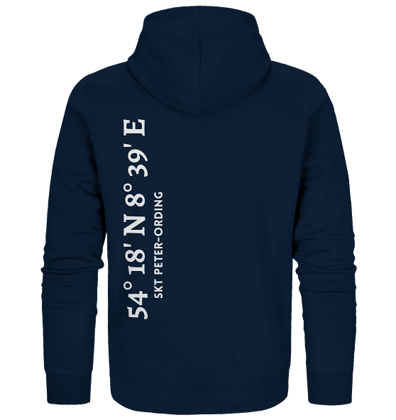 Sankt Peter-Ording Sweatjacke mit Koordinaten - Organic Zipper - MEERcoordinates