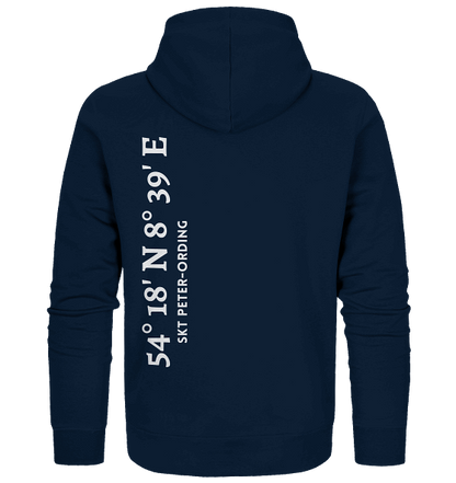 Sankt Peter-Ording Sweatjacke mit Koordinaten - Organic Zipper - MEERcoordinates