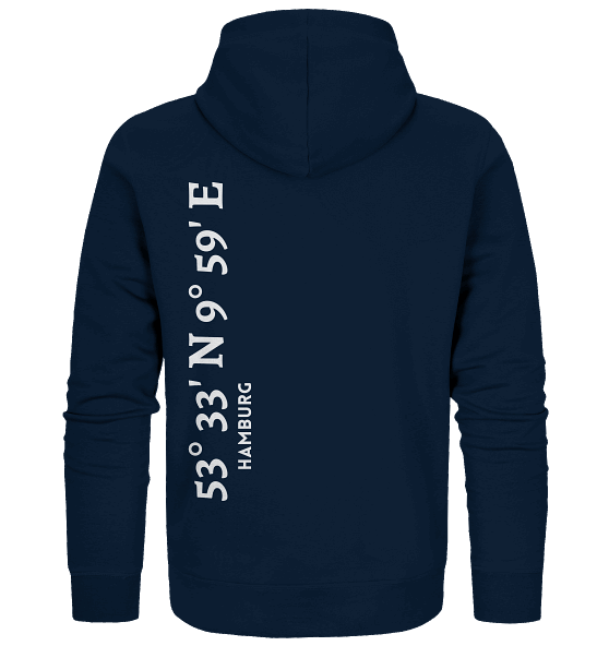 Hamburg Sweatjacke mit Koordinaten - Organic Zipper - MEERcoordinates