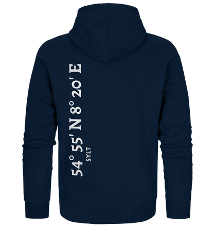 Sylt Jacke mit Koordinaten - Organic Zipper - MEERcoordinates