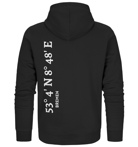 Bremen Jacke mit Koordinaten - Organic Zipper - MEERcoordinates