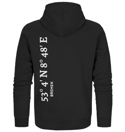 Bremen Jacke mit Koordinaten - Organic Zipper - MEERcoordinates