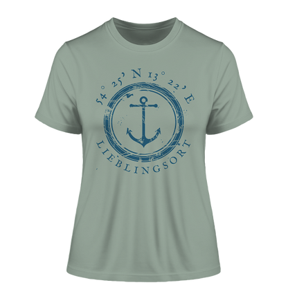 personalisierbares Koordinaten Damen T-Shirt MEERTRÄUMERIN