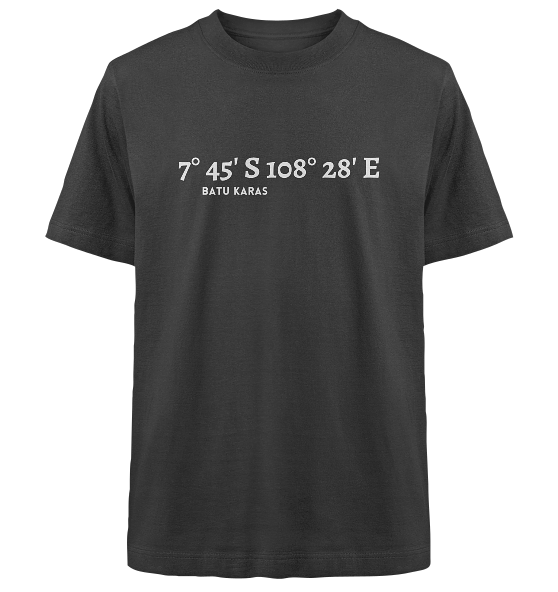 Batu Karas T-Shirt mit Koordinaten - Heavy Oversized Organic Shirt