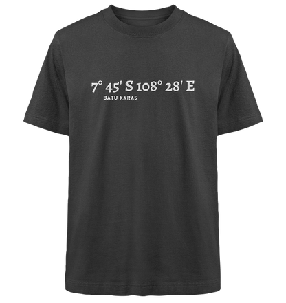 Batu Karas T-Shirt mit Koordinaten - Heavy Oversized Organic Shirt