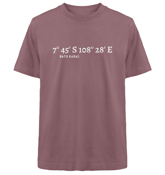 Batu Karas T-Shirt mit Koordinaten - Heavy Oversized Organic Shirt