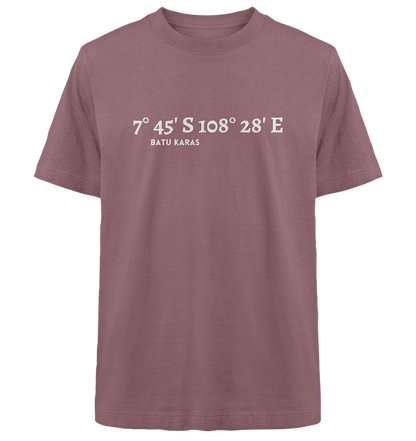 Batu Karas T-Shirt mit Koordinaten - Heavy Oversized Organic Shirt