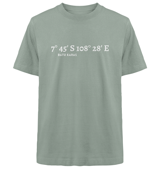 Batu Karas T-Shirt mit Koordinaten - Heavy Oversized Organic Shirt - Meercoordinates