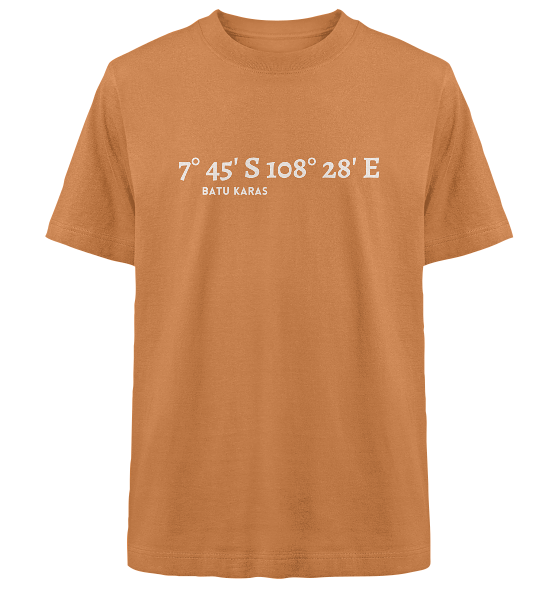 Batu Karas T-Shirt mit Koordinaten - Heavy Oversized Organic Shirt